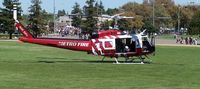 N114FD - At Picnic Day, UC Davis, after horse lift demonstration. - by Reed Maxson
