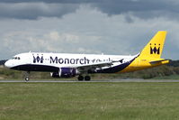 G-OZBK @ EGGW - 2000 Airbus A320-214, c/n: 1370 in revised Monarch colours - by Terry Fletcher