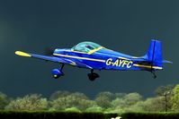 G-AYFC @ BREIGHTON - The approaching monster disgorged its lot about 20 minutes later.....torrential rain!!! - by glider