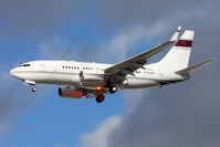 VP-BJJ @ LAS - Avenir Bermuda 1999 Boeing 737-7BC(BBJ) VP-BJJ on short final to RWY 25L.