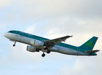 EI-CVD @ EGPH - Aer lingus A320 Departs runway 24 bound for Dublin - by Mike stanners