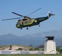 N950DG @ POC - LA County Sheriff Rescue 5 is airbourne and passing the tower westbound - by Helicopterfriend