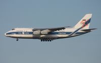 RA-82079 @ MCO - AN-124 Volga Dnpr with 20th Anniversary sticker