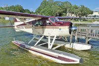 N31357 - Operated by Lake Country Air Service - based in Duluth in the summer - in Winter aircraft moves to warmer locations to offer sightseeing opportunities - photo at dock on Lake Dora , Florida