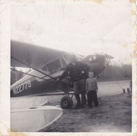 N22779 @ BML - 1939 Piper Cub J4. Owners were Leo Guerin and Bob Valliere of Berlin, NH. I'm the kid in the picture and it looks like I was 5 or 6 years old which puts this photo in 1959 or 1960 - by unknown