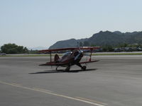 N49BR @ SZP - 1980 Aerotek PITTS S-2A, Lycoming AEIO-540 260 Hp, taxi after landing 04 - by Doug Robertson