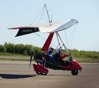 G-MZKA @ EGFH - Visiting Quantum microlight. - by Roger Winser