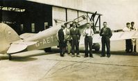 G-AETD @ EGGW - G-AETD Percival P10 Vega Gull, at Percival Aircraft Ltd, Luton Airport sometime after Nov 1949 with the Detail Fitters during a break. - by Keith Dillingham