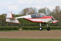 G-BEZZ @ EGBR - Jodel D-112 landing during Breighton Airfield's 2012 May-hem Fly-In. - by Malcolm Clarke