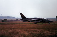 41 48 @ EGQS - German Air Force Alpha Jet of JBG-41 awaiting clearance to join the active runway at RAF Lossiemouth in the Summer of 1991. - by Peter Nicholson