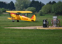G-EEUP @ EGLM - Stampe SV4C leaving the pumps at White Waltham. Ex F-BCXQ - by moxy