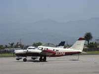 N13PA @ OXR - 1975 Piper PA-34-200T TURBO SENECA II, two Continental TSIO-360-E 200 Hp counter-rotating engines, Hoerner wing tips mod - by Doug Robertson