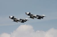 N6953X @ LAL - 2 Mig-17s from the Black Diamond Jet Team
