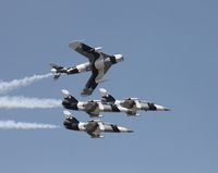 N6953X @ LAL - Mig 17 circling L-39s of Black Diamond Jet Team
