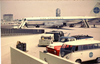 N727PA @ LAX - This is from a set of color slides - believed to be a flight from LAX to Hawaii in April 1963 - some more pictures are here in my Flickr Set - http://www.flickr.com/photos/46064258@N08/sets/72157629749852882/with/7270815578/ - by MG McDonald