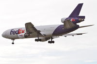 N569FE @ KORD - FedEx Mcdonnell Douglas MD-10-10F (ex American Airlines N133AA)  , FDX1605 arriving from Memphis Int'l /KMEM, RWY 28 approach KORD. - by Mark Kalfas