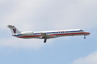 N605KS @ ORD - American Eagle Embraer EMB-145LR, EGF4281 arriving from Northwest Arkansas Regional /KXNA, RWY 10 approach KORD. - by Mark Kalfas