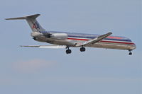 N491AA @ KORD - American Airlines Mcdonnell Douglas DC-9-82, AAL1634 arriving from KTUS, RWY 10 approach KORD. - by Mark Kalfas
