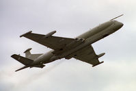 XV250 @ EGXE - Hawker Siddeley Nimrod MR2, RAF Leeming, July 1994. - by Malcolm Clarke