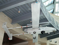 200231 @ KNYG - Strange-looking unmanned aerial vehicle hanging above the central hall of the Naitonal Museum of the Marine Corps. - by Daniel L. Berek