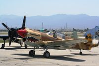 N85104 @ KCNO - P-40N ready to go up - by Nick Taylor