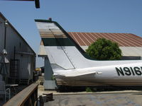 N916RL @ SZP - 1972 Cessna 340, two Continental TSIO-520-K 285 Hp each, turbocharged and pressurized. Vertical stabilizer with Micro vortex generators, see also wing photo - by Doug Robertson