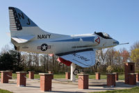 142848 - This beautiful Skyhawk was donated to the township of Ewing in 1998 as the centerpiece of the General Betor Veterans Memorial Park, located just behind the municipal building. - by Daniel L. Berek