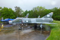 538 @ X4EV - Dassault Mirage IIIE 538, was presented to the Museum by the French Air Force. It had been flown in 1972 by Museum member, Colonel Denis Turina, whose father flew from Elvington in the Second World War. The aircraft last flew in 1993. - by Chris Hall