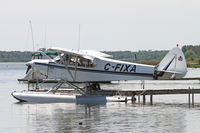 C-FIXA @ CNV7 - Cub float plane on o private dock near Partidge Point - by Duncan Kirk