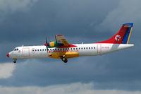 OY-RUB @ EIDW - Landing Rwy 28 on a charter flight from Billund. - by Noel Kearney