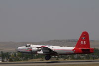 N443NA @ BIL - Neptune Aviation P2V (Tanker 43) bravely fighting the Dahl fire to the north of KBIL and the Ash Creek Fire to the SW of KBIL - by Daniel Ihde