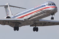 N553AA @ KORD - American Airlines Mcdonnell Douglas DC-9-82, AAL2352 arriving from KDFW, RWY 14R KORD - by Mark Kalfas