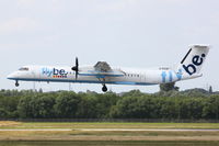 G-ECOE @ EDDL - Flybe, De Havilland Canada DHC-8-402Q, CN: 4212 - by Air-Micha