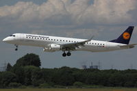 D-AEBF @ EDDL - Lufthansa CityLine, Embraer ERJ-190, CN: 19000411, Name: Bad Füssing - by Air-Micha