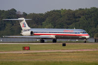 N439AA @ ORF - American Airlines N439AA (FLT AAL1187) on takeoff roll on RWY 23 en route to Dallas/Fort Worth Int'l (KDFW). This aircraft would subsequently suffer a bird strike (a small dove) on the right side of the aircraft at lift-off at 1821 EDT. - by Dean Heald