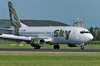 TC-SKM @ LOWL - Sky Airlines Boeing B737-49R landing in LOWL/LNZ - by Janos Palvoelgyi