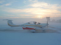 F-HABJ @ LFQT - Evening on EPAG apron with snow - by Didier Guy