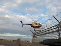 N108PP @ POC - Entering the helipad area through the open gate - by Helicopterfriend