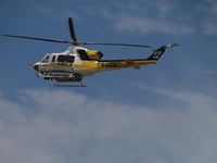 N120LA @ POC - Slowing down on downwind allowing Upland Fire helicopter (N36RX) to land (on 1/2 mile final) - by Helicopterfriend
