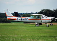 G-BNMF @ EGTF - Cessna 152 at Fairoaks. Ex N93858 - by moxy