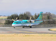EI-SLN @ EGPH - Arann 58ED Turning onto taxiway bravo 1 - by Mike stanners