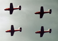 XW301 @ EGQL - Jet Provost T.5A of the Blades aerobatic team of 1 Flying Training School with other team members on display at the 1972 RAF Leuchars Airshow. - by Peter Nicholson