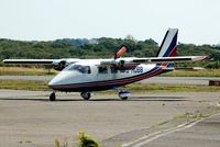 G-HUBB @ EGFH - Visiting P-68B Victor operated by Ravenair Aircraft on survey work. - by Roger Winser