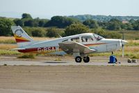 G-BSAW @ EGFH - Visiting Cherokee Warrior II - by Roger Winser