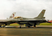 FA-74 @ MHZ - F-16A Falcon of the Belgian Air Force's 10 Wing on the flight-line at the 1995 RAF Mildenhall Air Fete. - by Peter Nicholson