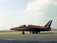 XR991 @ EGXE - Gnat T.1 of the Red Arrows aerobatic display team on display at the 1978 RAF Leeming Airshow. - by Peter Nicholson