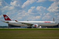 HB-JHG @ CYUL - Swiss Air Airbus A330 slowing down after landing at Pierre-Elliot-Trudeau airport in Montreal, Canada - by Bahamut-GF