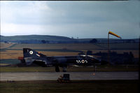 XV584 @ EGQL - Phantom FG.1 of 43 Squadron departing the active runway during the 1972 RAF Leuchars Airshow. - by Peter Nicholson
