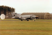 XV587 @ EGQL - Phantom FG.1 of 43 Squadron landing after a display at the 1988 RAF Leuchars Airshow. - by Peter Nicholson