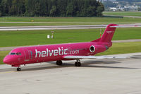 HB-JVF @ LSZH - Helvetic's HB-JVF in old Helvetic c/s passes Dock B after Arrival at ZRH. - by Thomas Spitzner